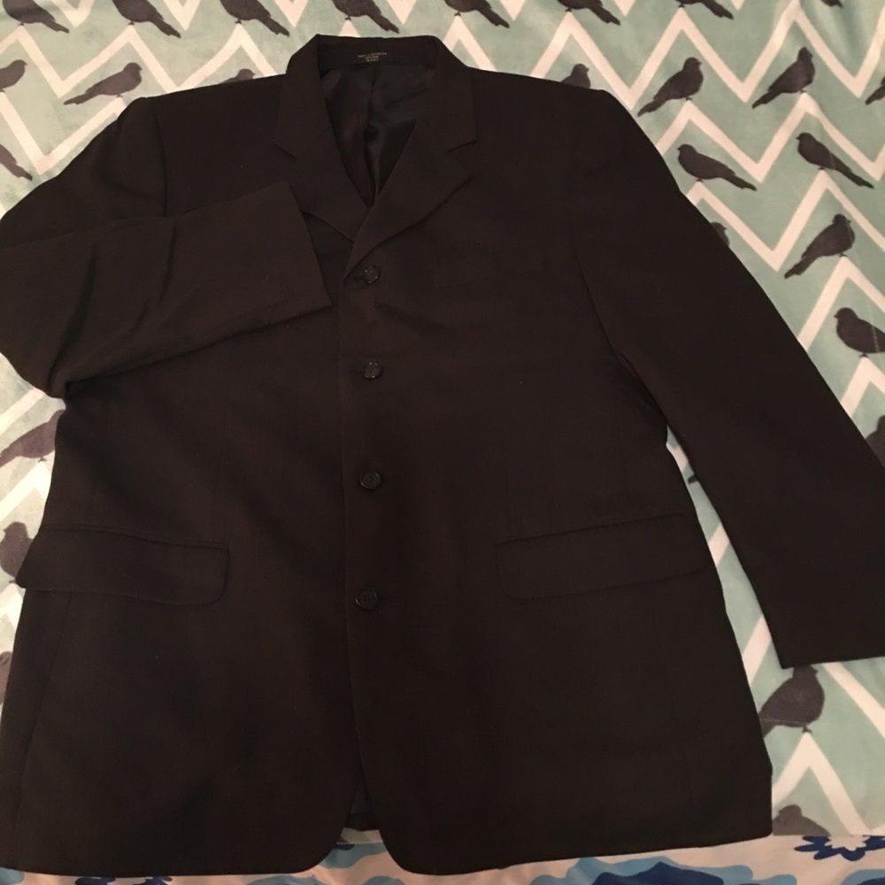 Carragia Black Wool Suit Jacket Sz L
